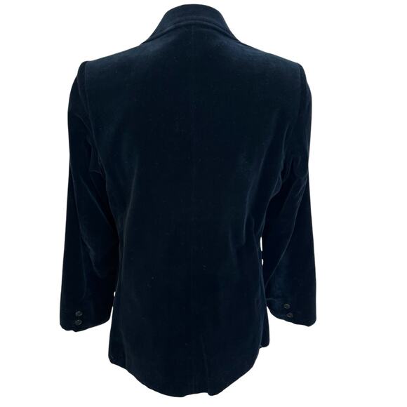 Worthington Velvet Blazer Women's Size 12 Black VIntage 80s Lined Classic Jacket - Picture 5 of 6